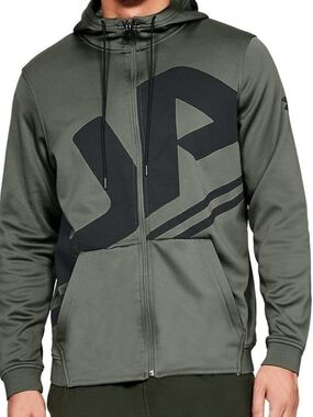 Under Armour Olive Green & Black Full-Zip Hoodie Jacket 2XL